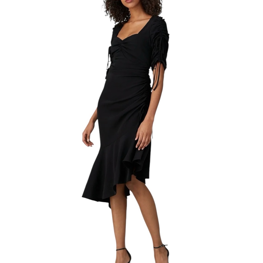 Rodarte Black Asymmetrical Dress with Unique Hemline